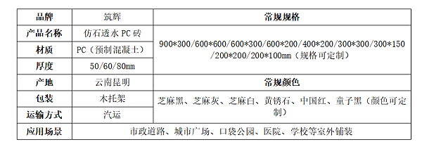 仿石透水PC砖